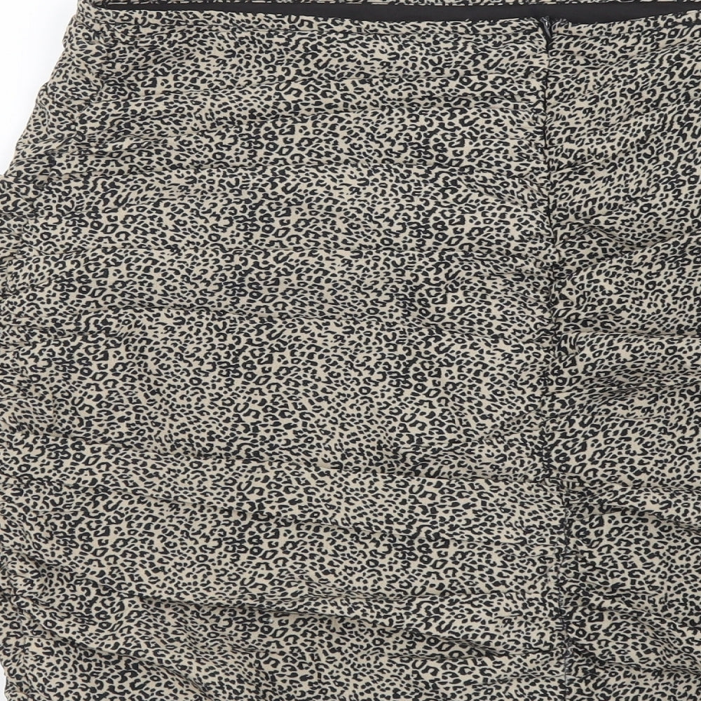 In the Style Womens Brown Animal Print Polyester Maxi Skirt Size 12 Zip - Leopard Pattern