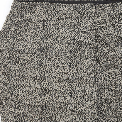 In the Style Womens Brown Animal Print Polyester Maxi Skirt Size 12 Zip - Leopard Pattern