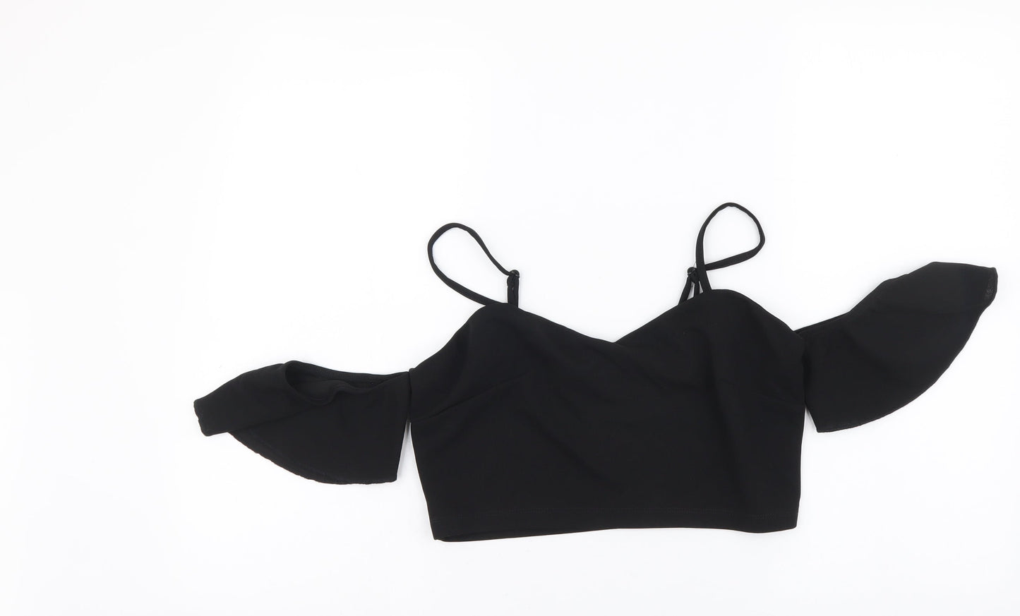 SheIn Womens Black Polyester Cropped Tank Size M Sweetheart