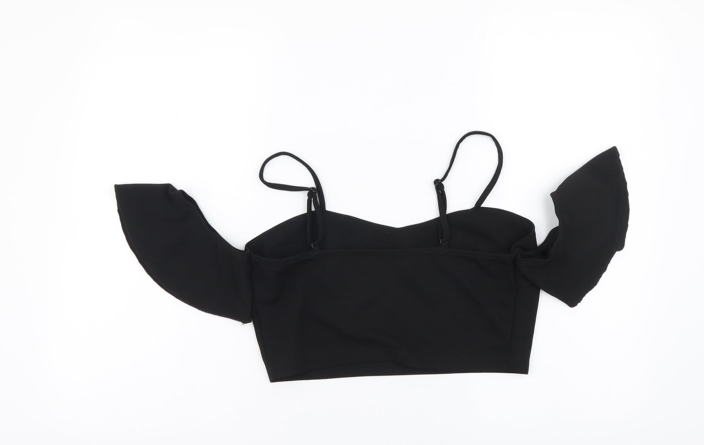 SheIn Womens Black Polyester Cropped Tank Size M Sweetheart