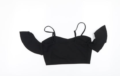 SheIn Womens Black Polyester Cropped Tank Size M Sweetheart