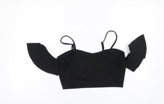 SheIn Womens Black Polyester Cropped Tank Size M Sweetheart
