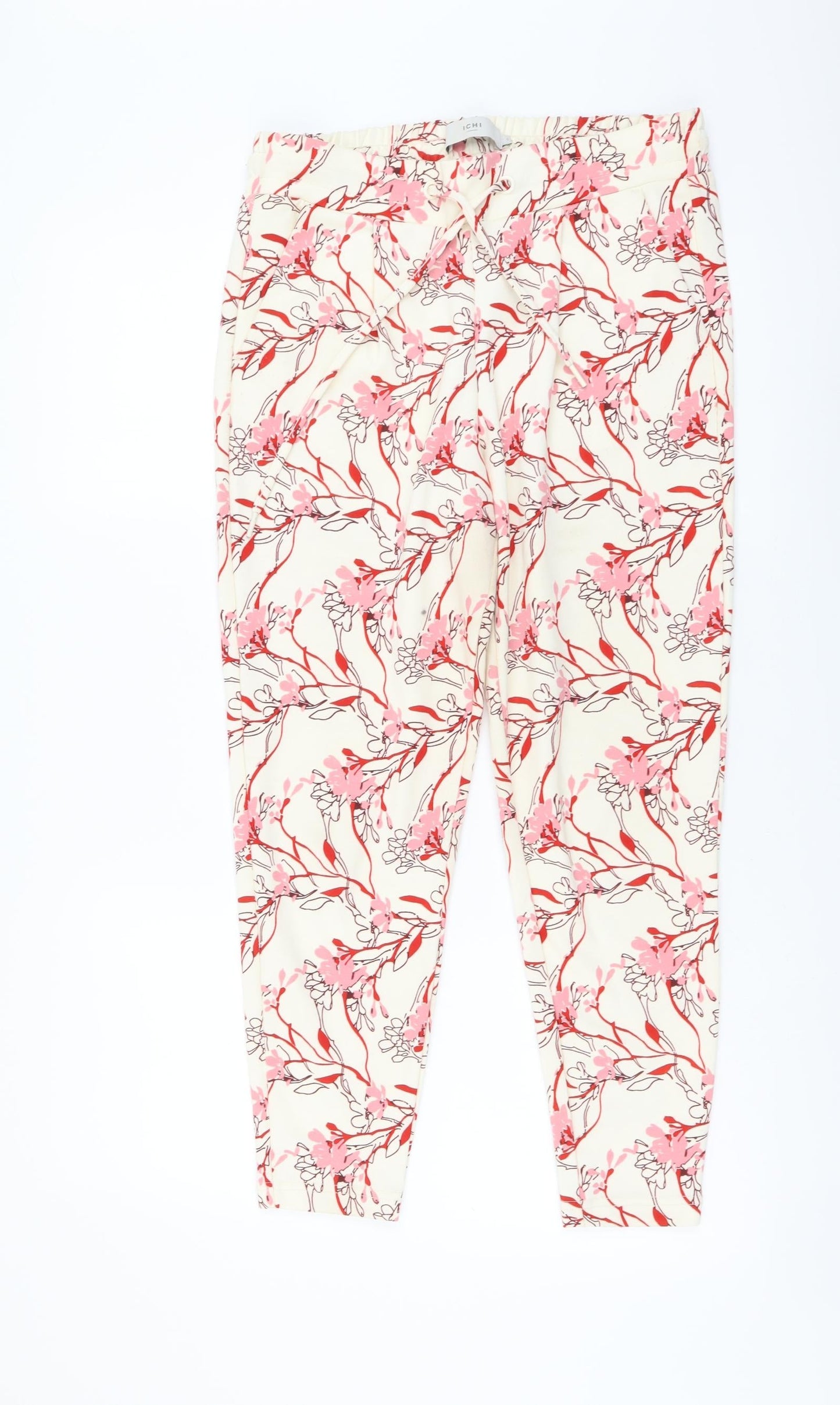 Womens UK Size S ICHI Regular Fit  Multicoloured Trousers