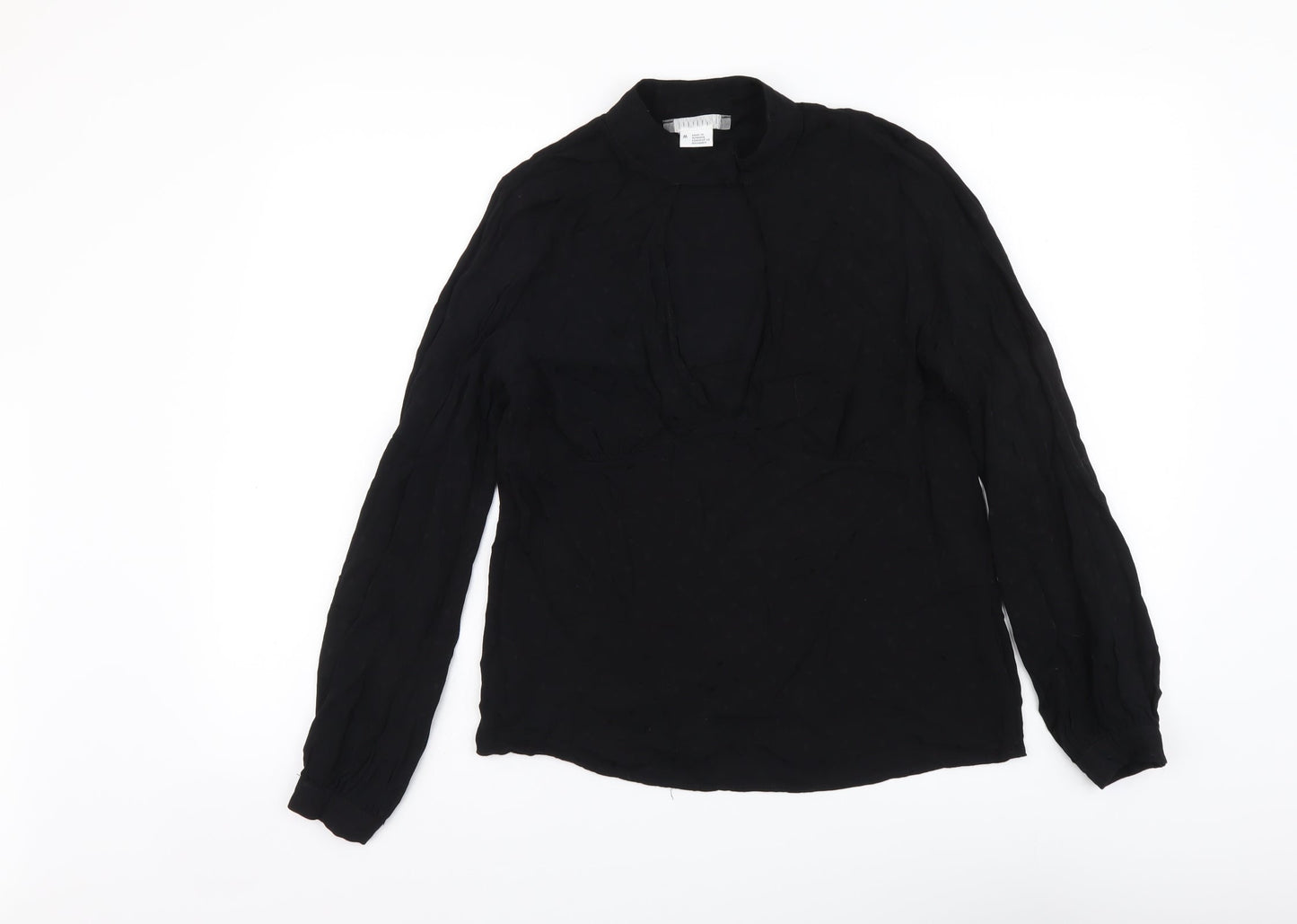 Womens UK Size M Cooperative Black Basic Blouse
