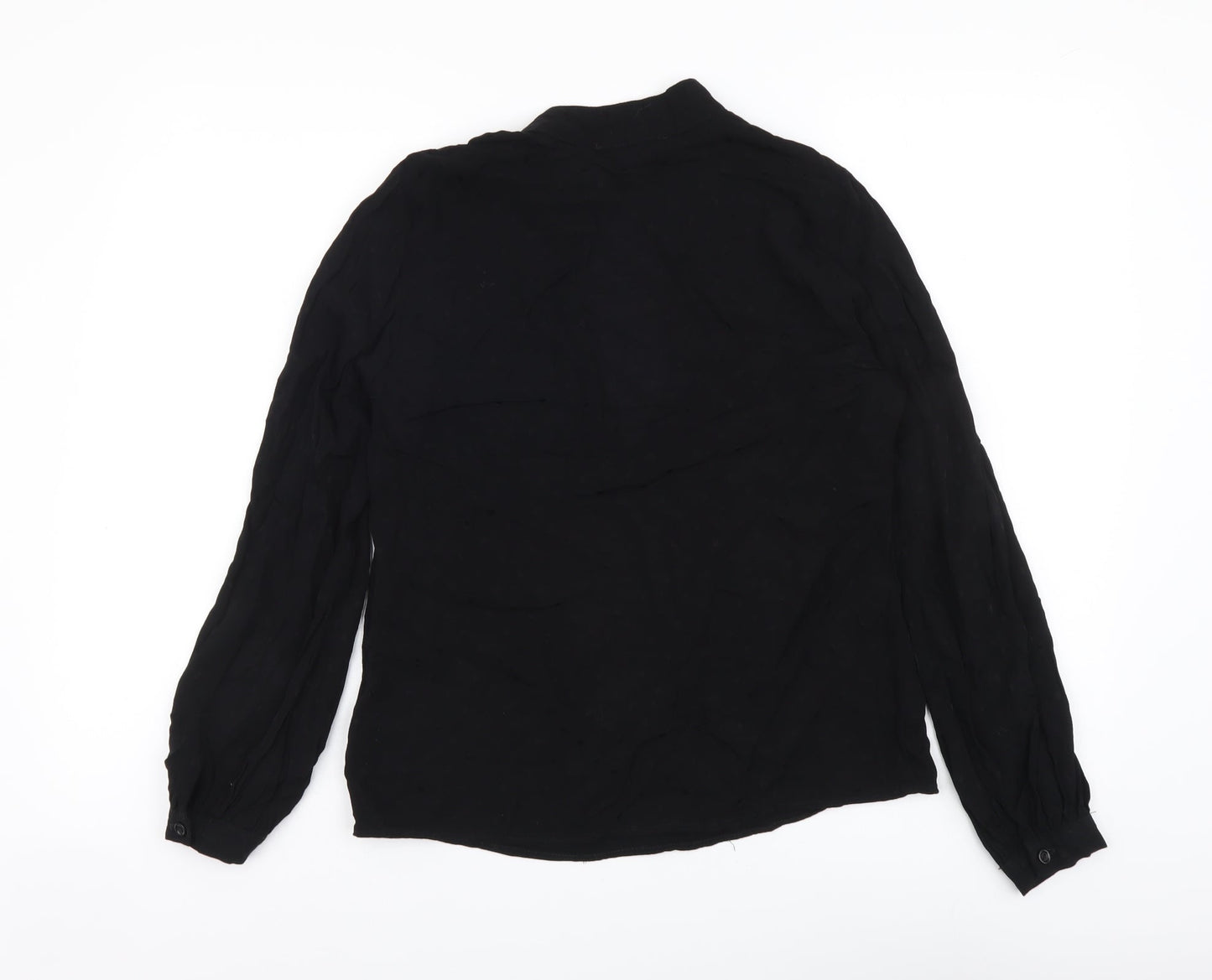Womens UK Size M Cooperative Black Basic Blouse