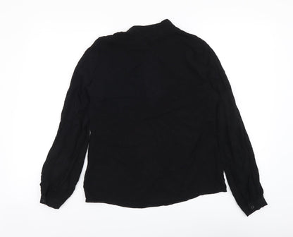 Womens UK Size M Cooperative Black Basic Blouse