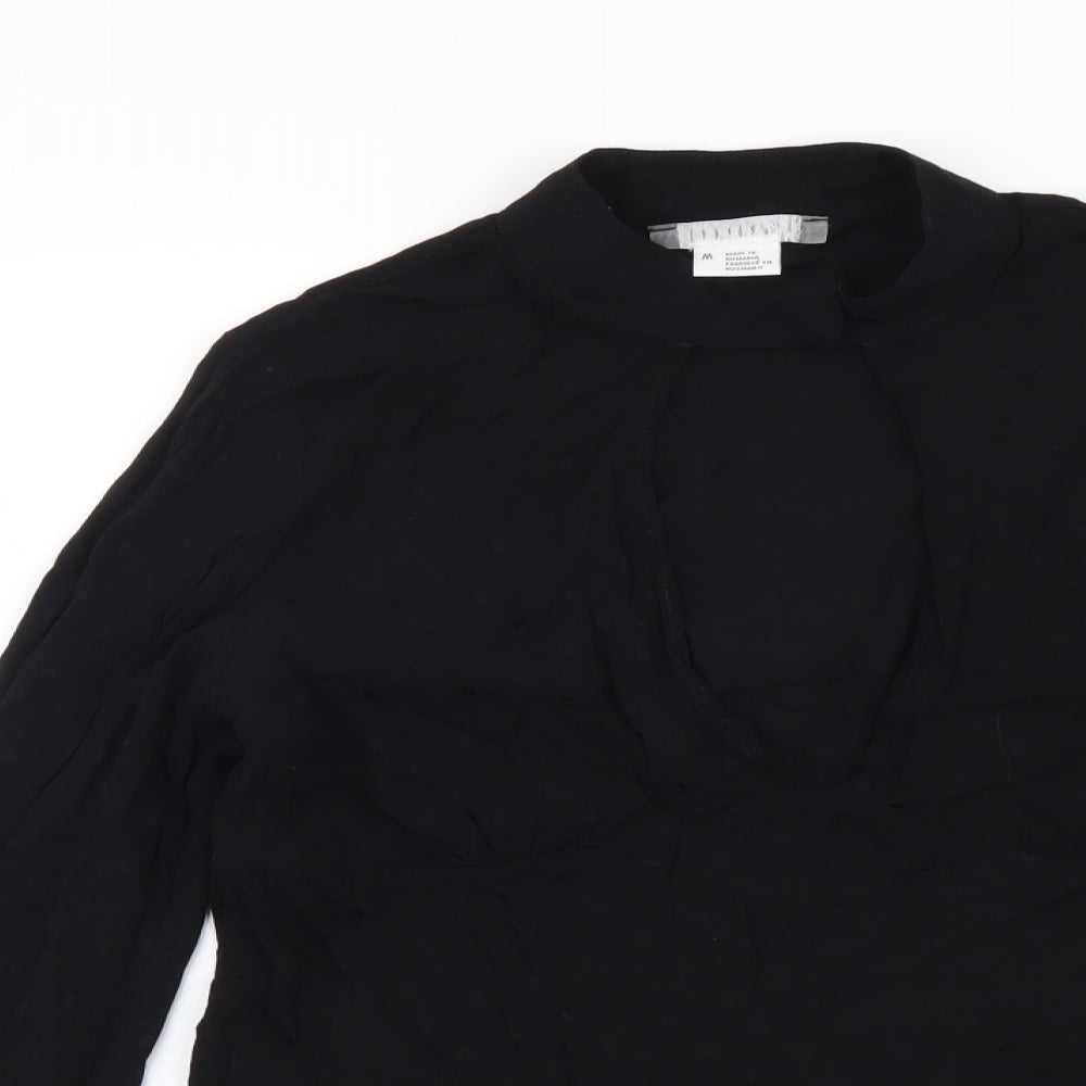 Womens UK Size M Cooperative Black Basic Blouse