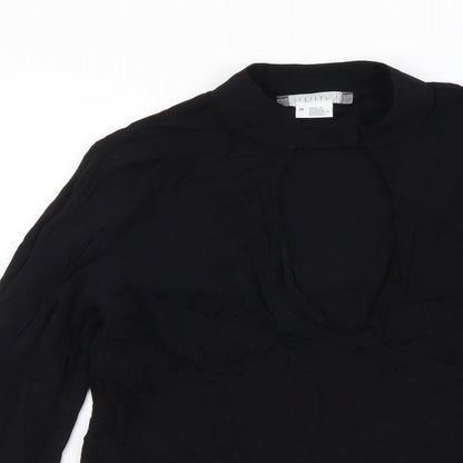 Womens UK Size M Cooperative Black Basic Blouse