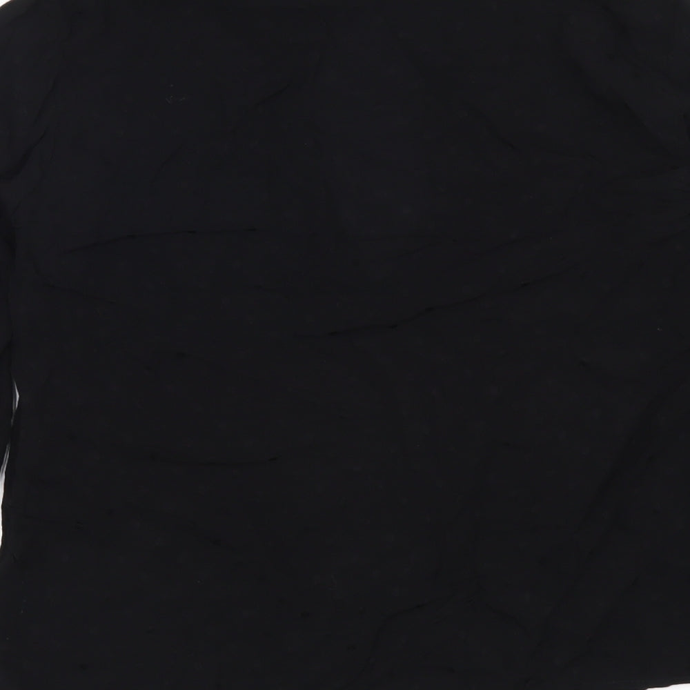 Womens UK Size M Cooperative Black Basic Blouse
