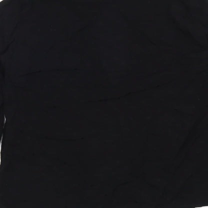 Womens UK Size M Cooperative Black Basic Blouse