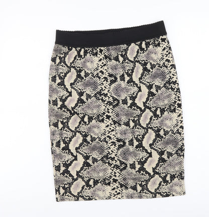 In Wear Womens Brown Animal Print Polyester Straight & Pencil Skirt Size XS - Snake Pattern