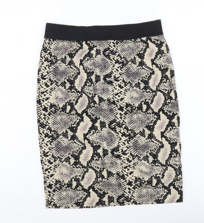 In Wear Womens Brown Animal Print Polyester Straight & Pencil Skirt Size XS - Snake Pattern