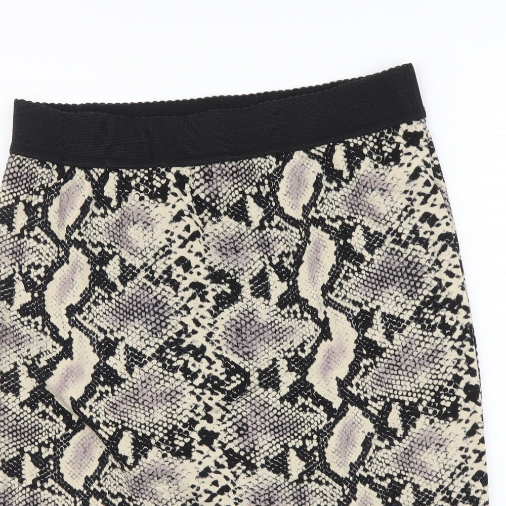 In Wear Womens Brown Animal Print Polyester Straight & Pencil Skirt Size XS - Snake Pattern