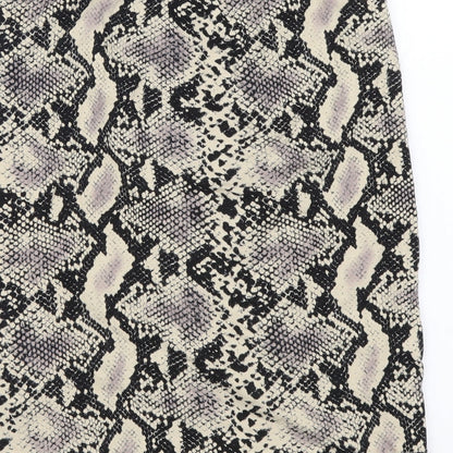 In Wear Womens Brown Animal Print Polyester Straight & Pencil Skirt Size XS - Snake Pattern