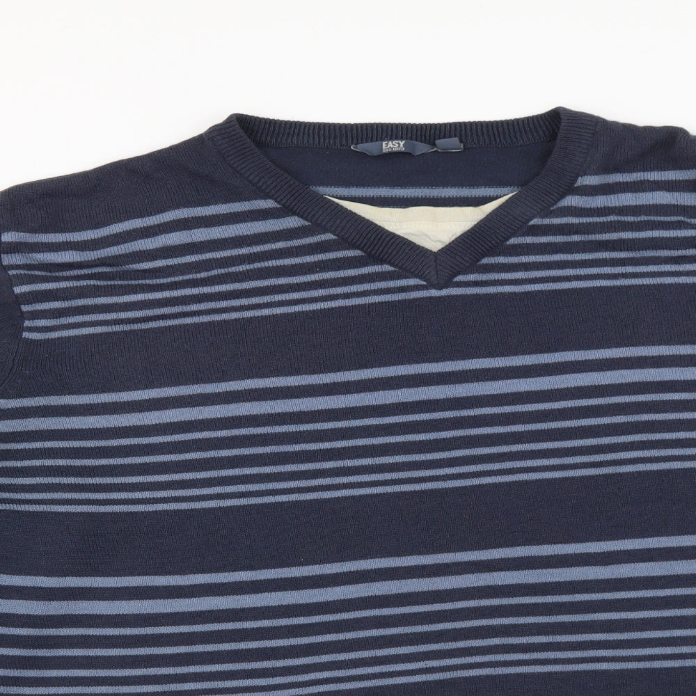 Womens UK Size L Easy Blue Pullover Jumper