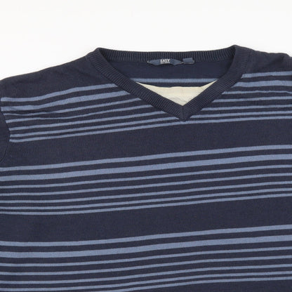 Womens UK Size L Easy Blue Pullover Jumper