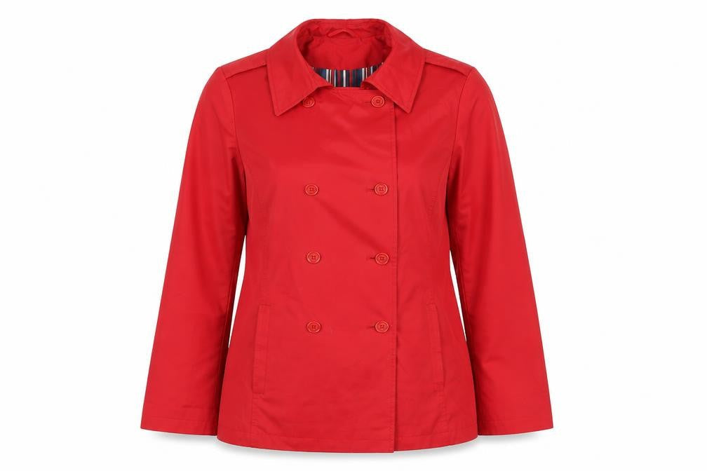 Womens UK Size 12 Dorothy Perkins Red Pea Coat