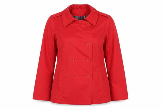 Womens UK Size 12 Dorothy Perkins Red Pea Coat