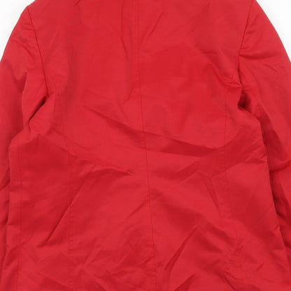 Womens UK Size 12 Dorothy Perkins Red Pea Coat