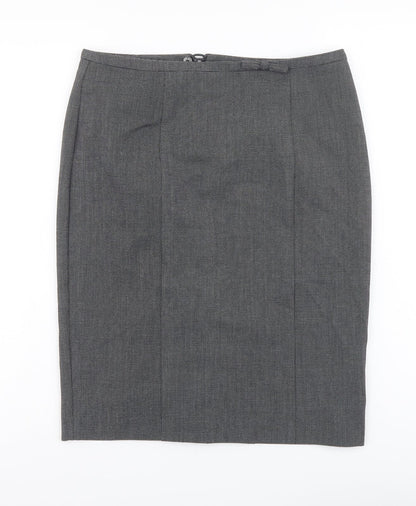 Marks and Spencer Womens Grey Polyester Skort Skirt Size 8 Zip
