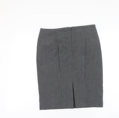 Marks and Spencer Womens Grey Polyester Skort Skirt Size 8 Zip