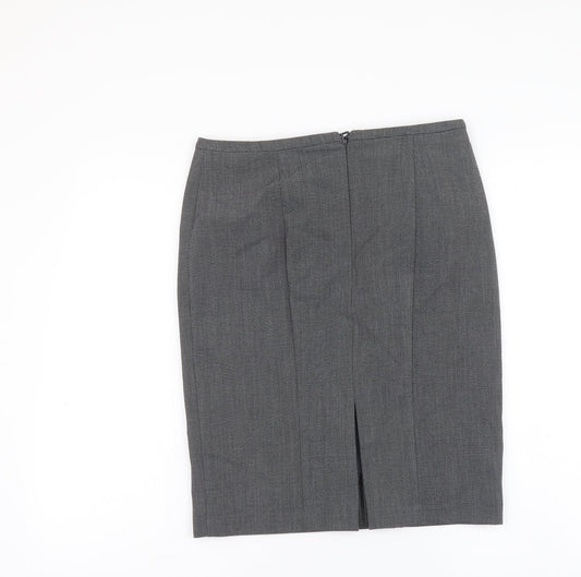 Marks and Spencer Womens Grey Polyester Skort Skirt Size 8 Zip