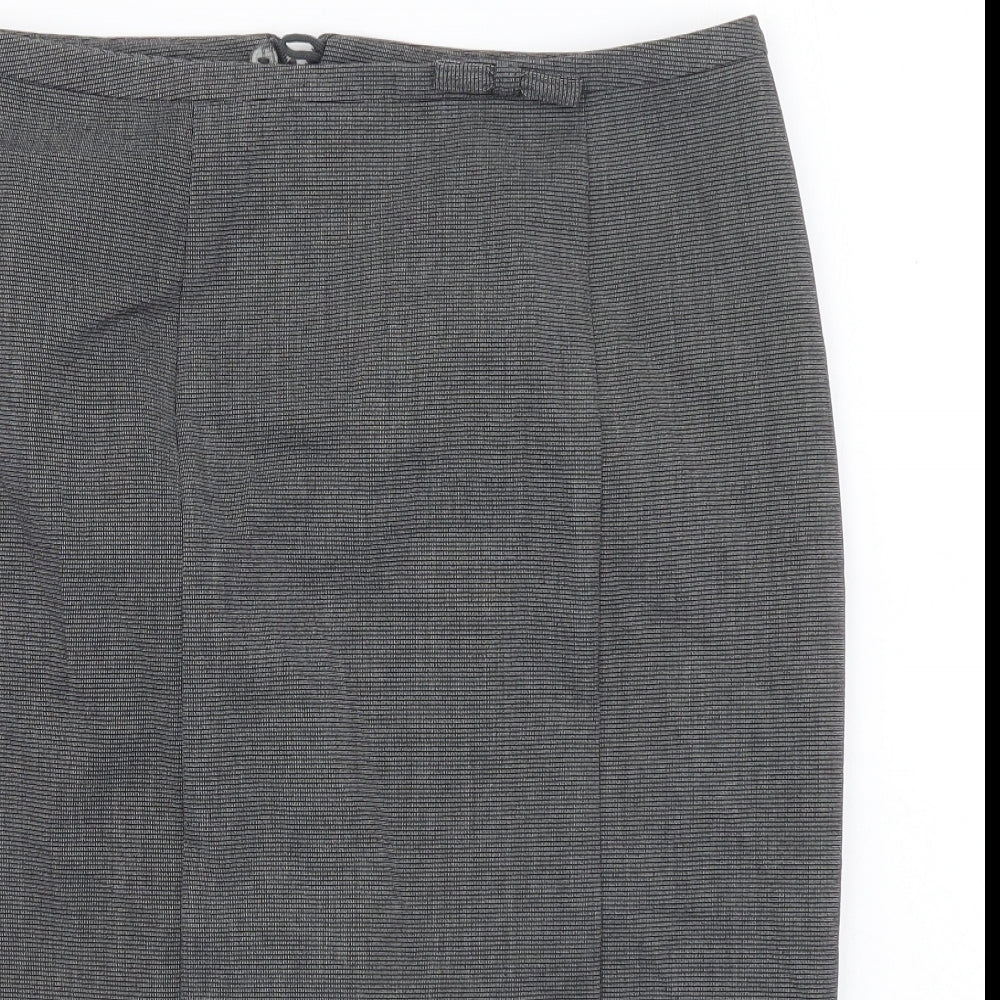 Marks and Spencer Womens Grey Polyester Skort Skirt Size 8 Zip