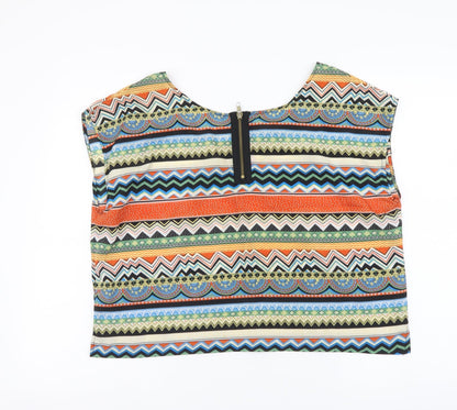 Womens UK Size 14 Miso Multicoloured Basic Blouse