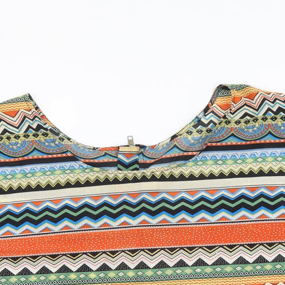 Womens UK Size 14 Miso Multicoloured Basic Blouse