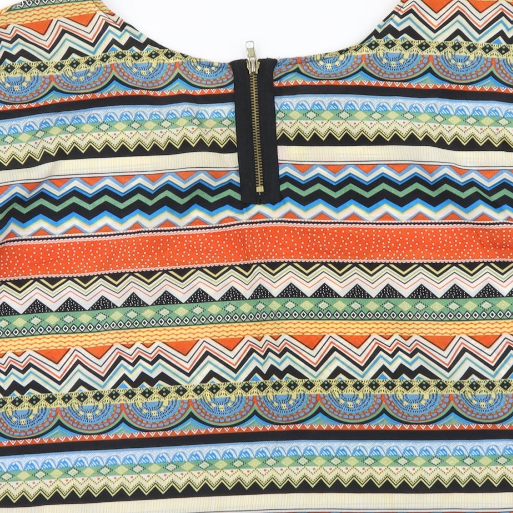 Womens UK Size 14 Miso Multicoloured Basic Blouse