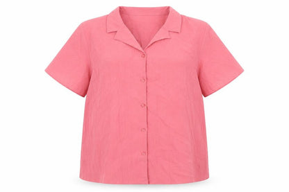 Womens UK Size 16 EWM Pink Basic Button-Up