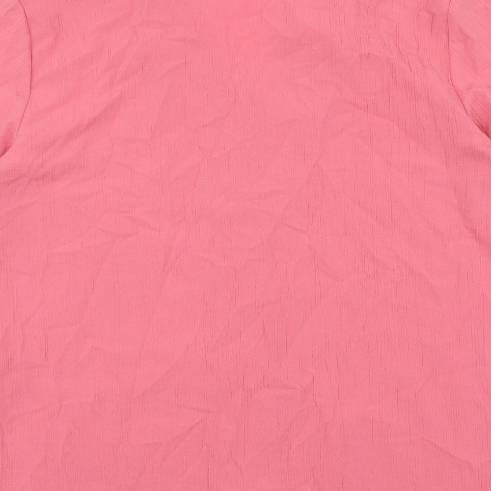 Womens UK Size 16 EWM Pink Basic Button-Up