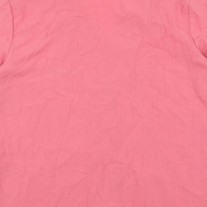 Womens UK Size 16 EWM Pink Basic Button-Up