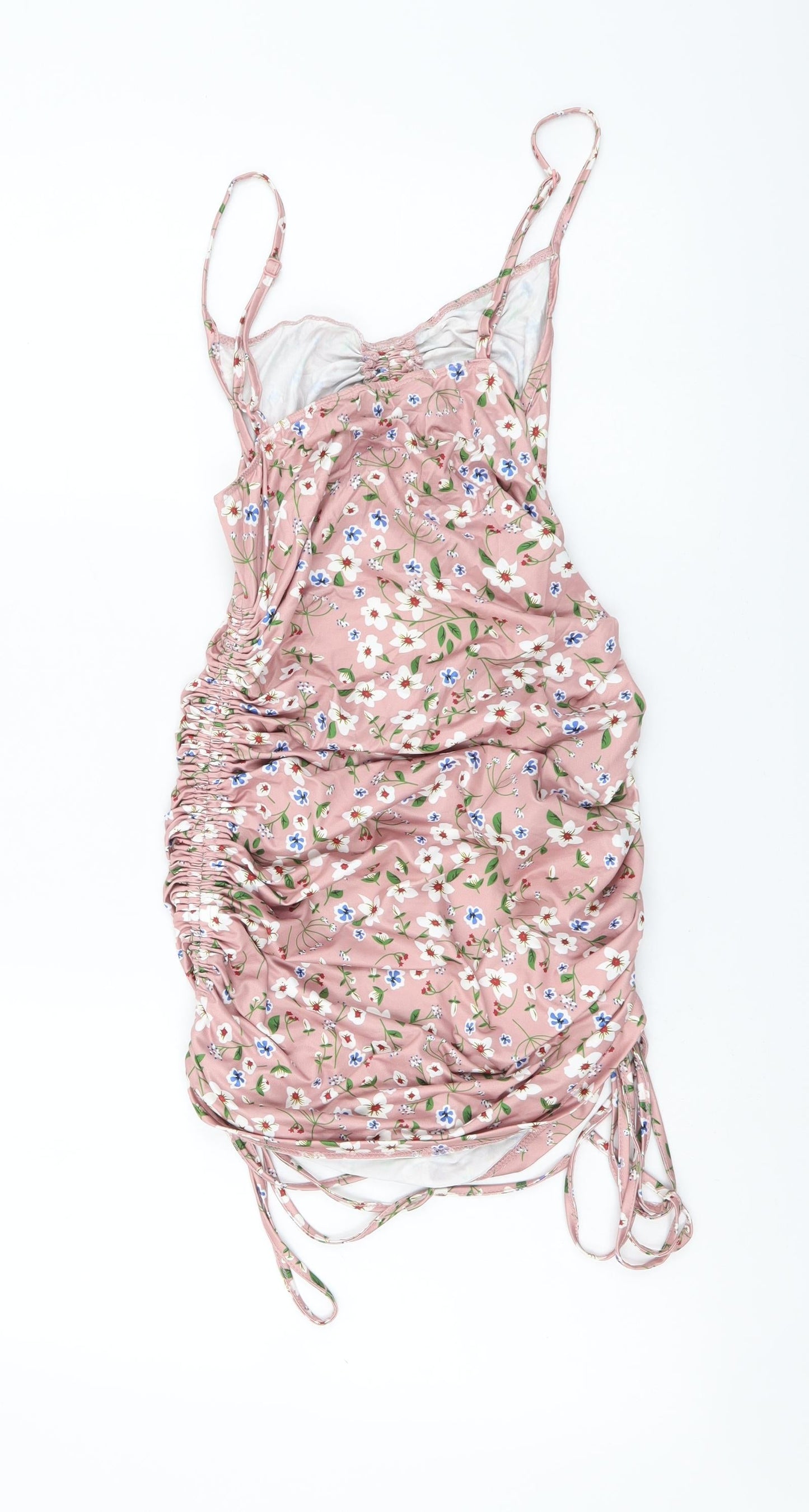 SheIn Womens Pink Floral Polyester Mermaid Size S Sweetheart Pullover