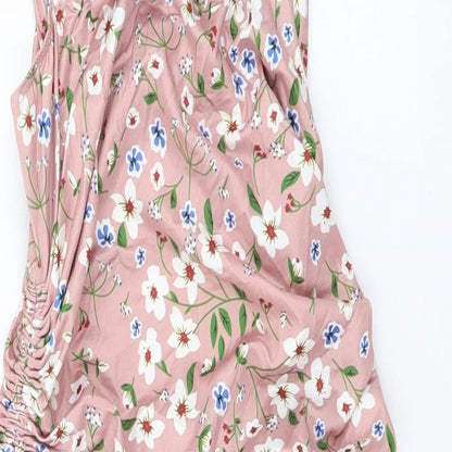 SheIn Womens Pink Floral Polyester Mermaid Size S Sweetheart Pullover