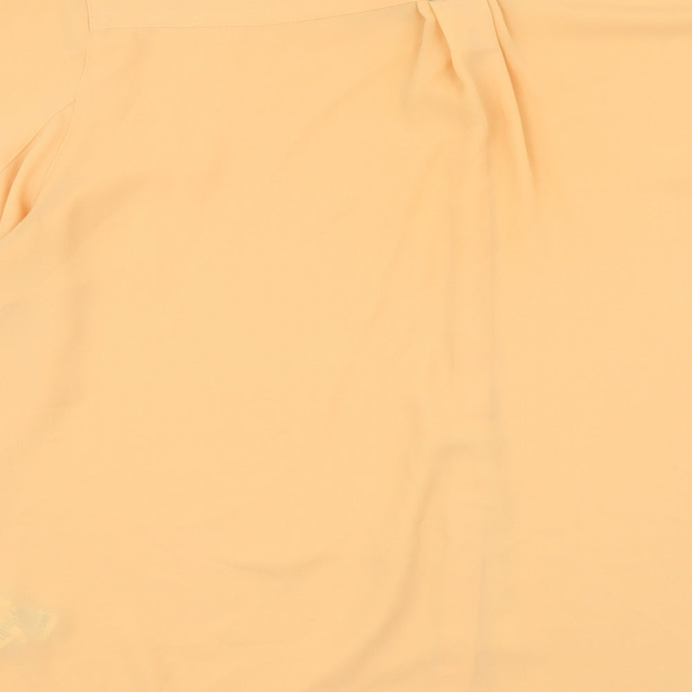 Autograph Womens Orange Polyester Basic Button-Up Size 18 Collared