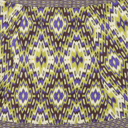 Maine Womens Multicoloured Geometric Cotton A-Line Skirt Size 16 Zip
