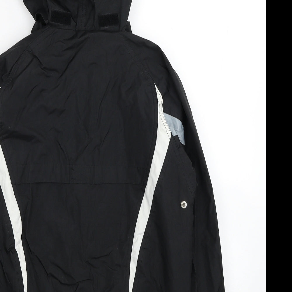 Macron Boys Black Colourblock Windbreaker Coat Size 2XS Zip - Wyke Wanderers AFC