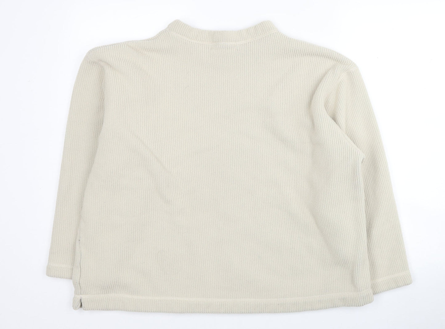 Driza-Bone Womens Beige Polyester Pullover Sweatshirt Size L Pullover - Ribbed