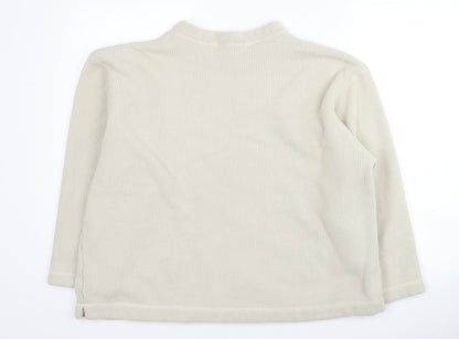 Driza-Bone Womens Beige Polyester Pullover Sweatshirt Size L Pullover - Ribbed