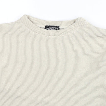 Driza-Bone Womens Beige Polyester Pullover Sweatshirt Size L Pullover - Ribbed