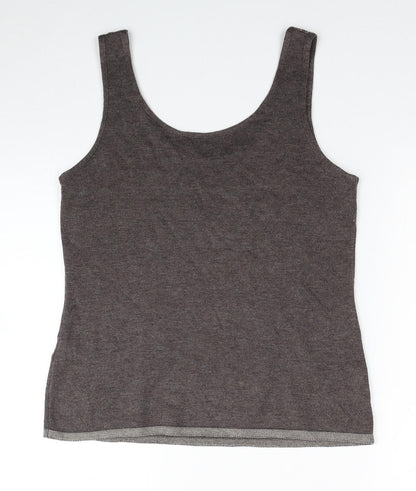 Womens UK Size 14 Per Una Brown Basic Tank