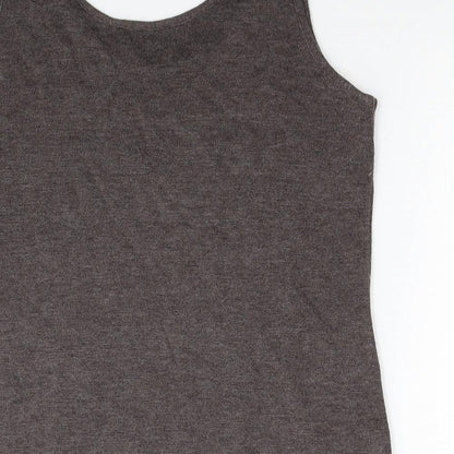 Womens UK Size 14 Per Una Brown Basic Tank