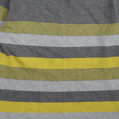 Chianri Womens Multicoloured Scoop Neck Striped Viscose Pullover Jumper Size L