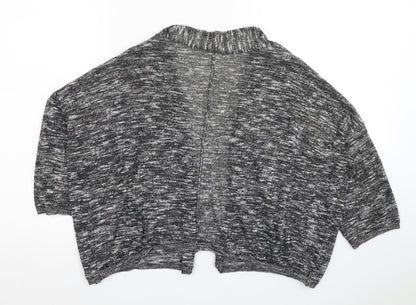 H&M Womens Grey V-Neck Viscose Cardigan Jumper Size XS