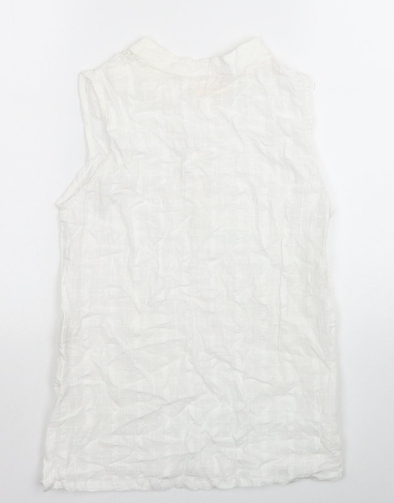 Womens UK Size M Adini White Basic Tank
