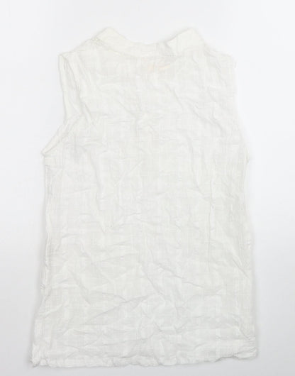 Womens UK Size M Adini White Basic Tank