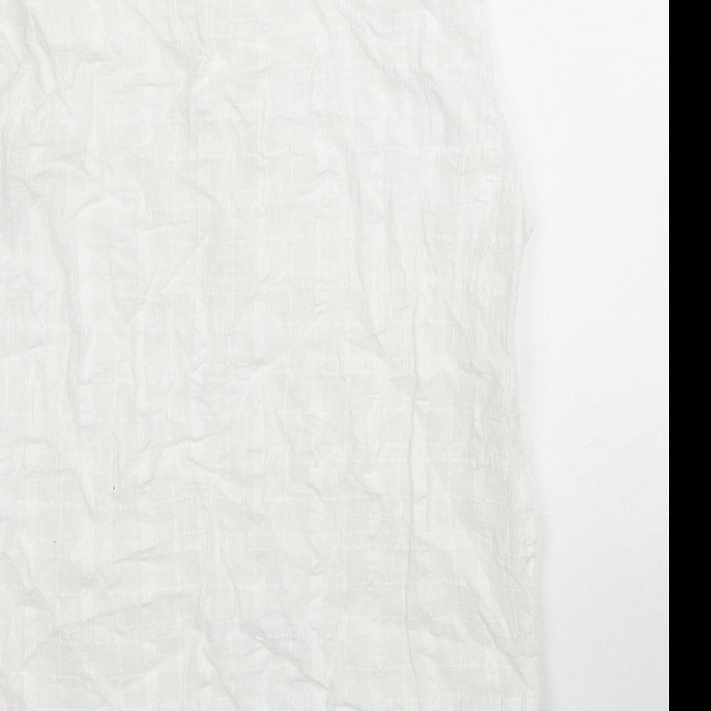 Womens UK Size M Adini White Basic Tank