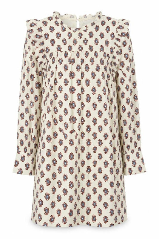 Wild Honey Womens White Geometric Rayon Jumper Dress Size XS Round Neck Pullover