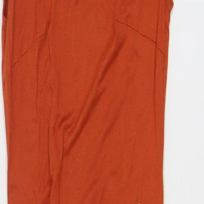 Atmosphere Womens Orange Viscose Slip Dress Size 6 Off the Shoulder Pullover